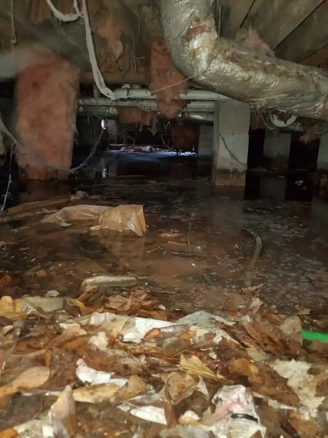 Crawl space flood assessment for Commercial Water Damage Restoration in Tuba City